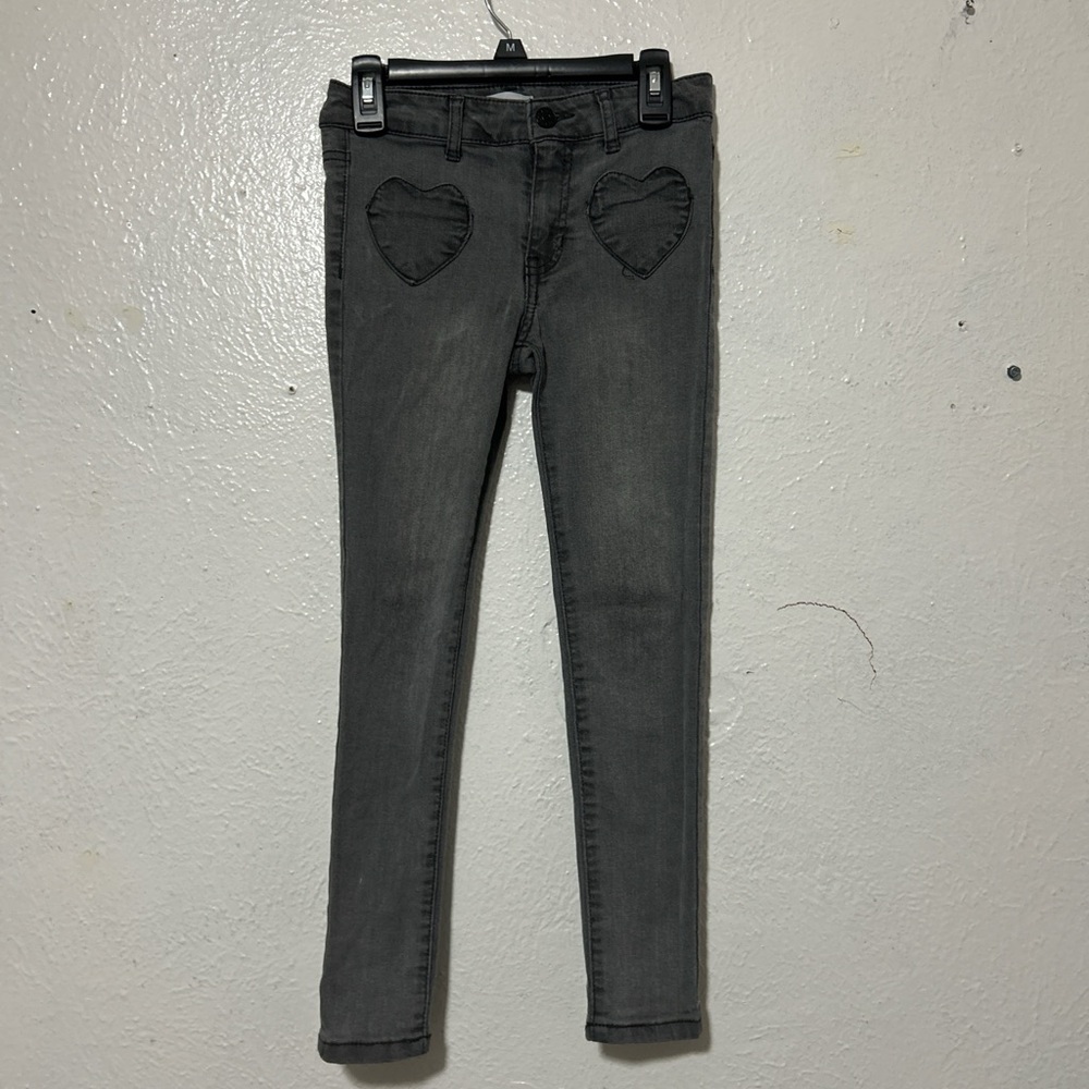 Epic Threads Women's Charcoal Heart Skinny Jeans